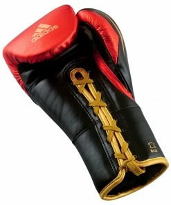 Adidas Speed TILT 750 Pro Lace-up Boxing Gloves Leather Red/Black/Gold