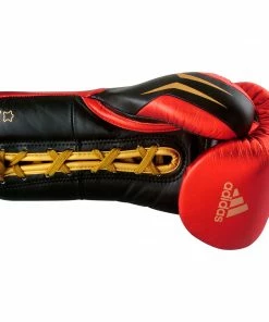 Adidas Speed TILT 750 Pro Lace-up Boxing Gloves Leather Red/Black/Gold