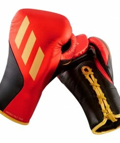 Adidas Speed TILT 750 Pro Lace-up Boxing Gloves Leather Red/Black/Gold