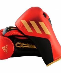 Adidas Speed TILT 750 Pro Lace-up Boxing Gloves Leather Red/Black/Gold