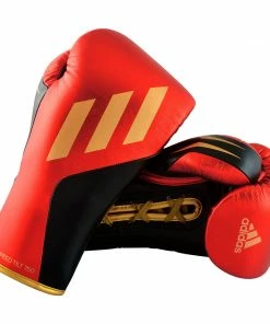 Adidas Speed TILT 750 Pro Lace-up Boxing Gloves Leather Red/Black/Gold