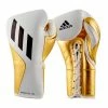Adidas Speed TILT 750 Pro Lace-up Boxing Gloves Leather White/Gold BOXING / MUAY THAI / MMA