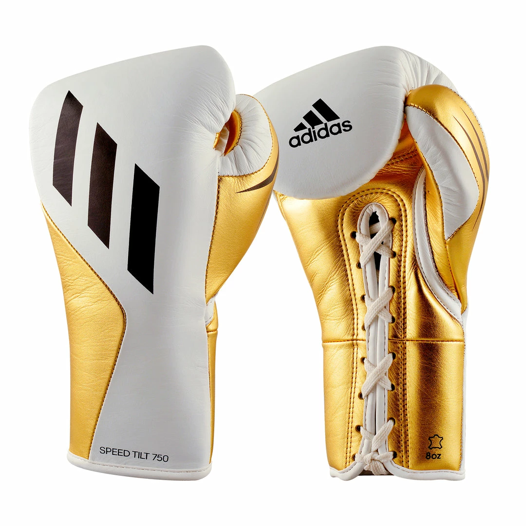 Adidas Speed TILT 750 Pro Lace-up Boxing Gloves Leather White/Gold BOXING / MUAY THAI / MMA 3 Adidas Speed TILT 750 Pro Lace-up Boxing Gloves Leather White/Gold BOXING / MUAY THAI / MMA