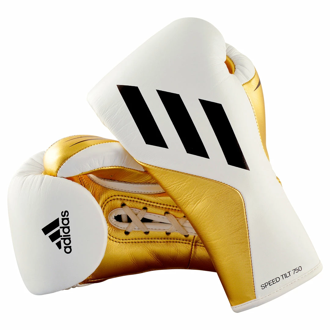 Adidas Speed TILT 750 Pro Lace-up Boxing Gloves Leather White/Gold BOXING / MUAY THAI / MMA 4 Adidas Speed TILT 750 Pro Lace-up Boxing Gloves Leather White/Gold BOXING / MUAY THAI / MMA
