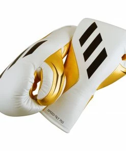 Adidas Speed TILT 750 Pro Lace-up Boxing Gloves Leather White/Gold BOXING / MUAY THAI / MMA 32 Adidas Speed TILT 750 Pro Lace-up Boxing Gloves Leather White/Gold BOXING / MUAY THAI / MMA