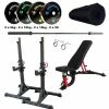 Morgan Commercial Grade Squat Bench & Workout Pack Pro Strength Training Combo WEIGHTLIFTING