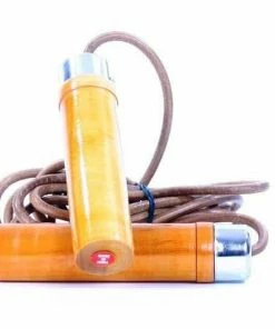 MANI 9ft Leather Skipping Rope Wooden Handles Bearings MSR-101 FUNCTIONAL FITNESS