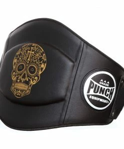 Punch Limited Edition Trophy Getters® Gold Skull Boxing Belly Pad - Black BOXING / MUAY THAI / MMA