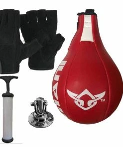 BOXING / MUAY THAI / MMA Mani Speed Ball + Gloves + Pump + Swivel Bundle Kit Pack