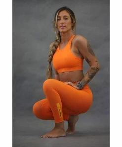 Braus Womens Warrior High Neck Racer Back Sports Bra – Orange 10 Braus Womens Warrior High Neck Racer Back Sports Bra – Orange