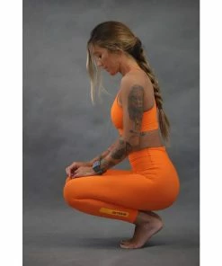 Braus Womens Warrior High Neck Racer Back Sports Bra – Orange 11 Braus Womens Warrior High Neck Racer Back Sports Bra – Orange