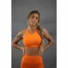Braus Womens Warrior High Neck Racer Back Sports Bra – Orange