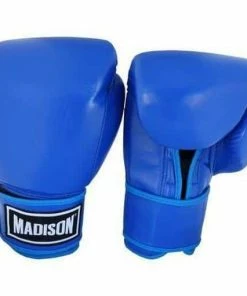 Madison Supreme Leather Boxing Gloves - Blue