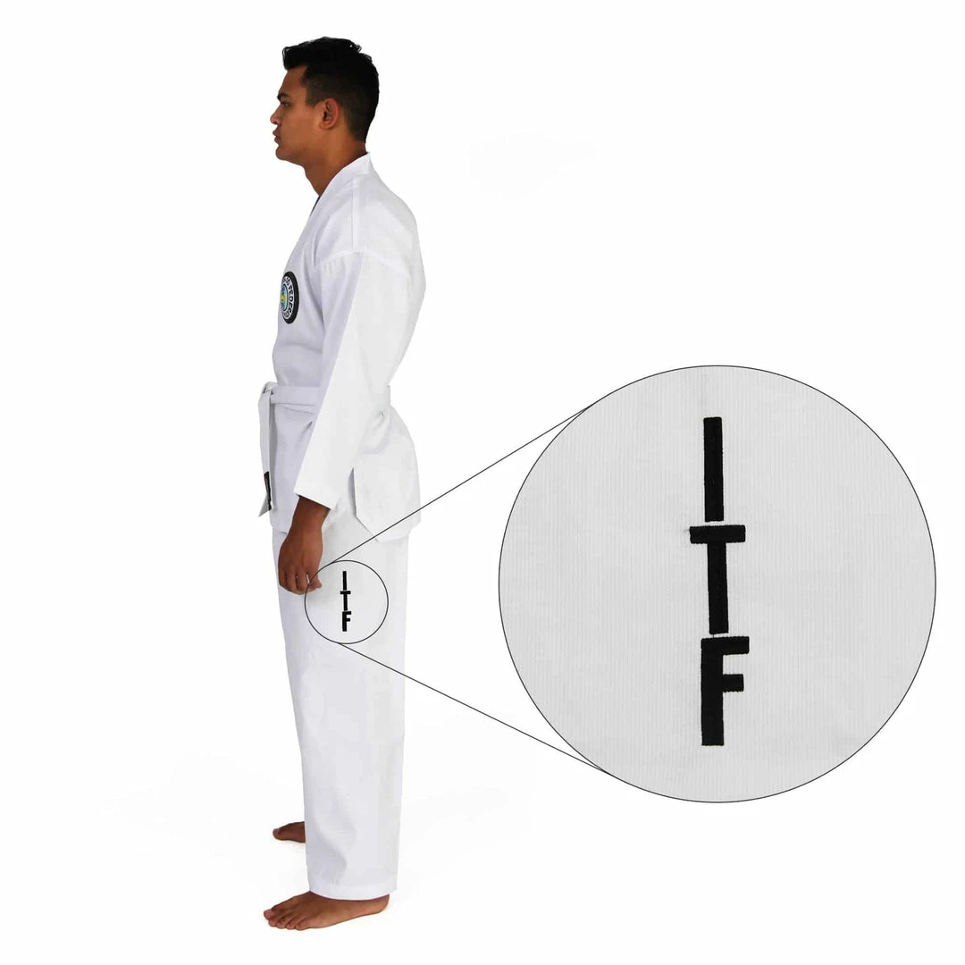 SMAI ITF TKD Uniform - 8oz Ribbed Student Dobok + White Belt MARTIAL ARTS 4 SMAI ITF TKD Uniform - 8oz Ribbed Student Dobok + White Belt MARTIAL ARTS