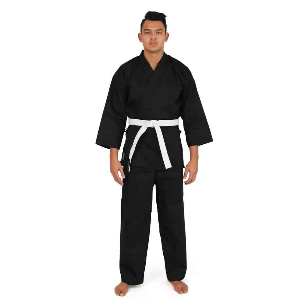 SMAI Karate Uniform 8oz Student Gi (Black) Double Stitched + White Belt MARTIAL ARTS 3 SMAI Karate Uniform 8oz Student Gi (Black) Double Stitched + White Belt MARTIAL ARTS