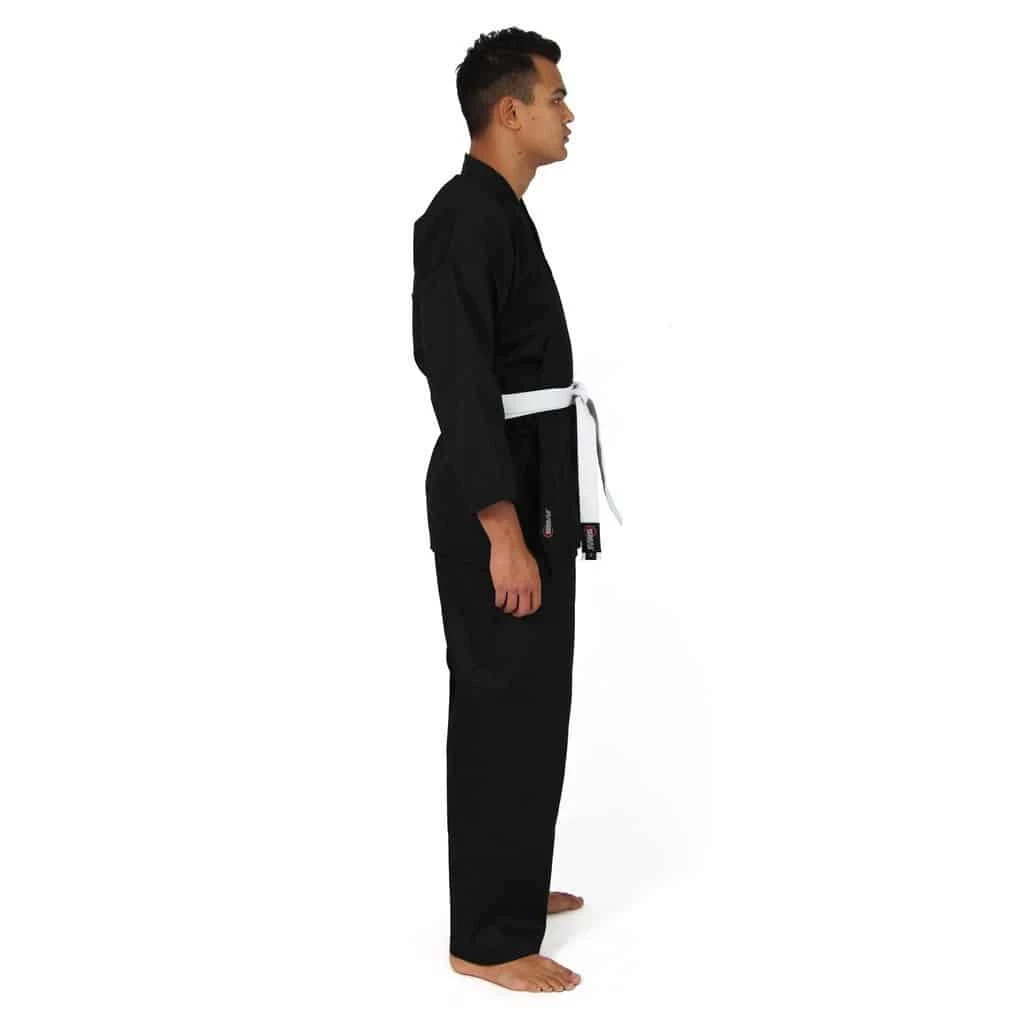 SMAI Karate Uniform 8oz Student Gi (Black) Double Stitched + White Belt MARTIAL ARTS 5 SMAI Karate Uniform 8oz Student Gi (Black) Double Stitched + White Belt MARTIAL ARTS