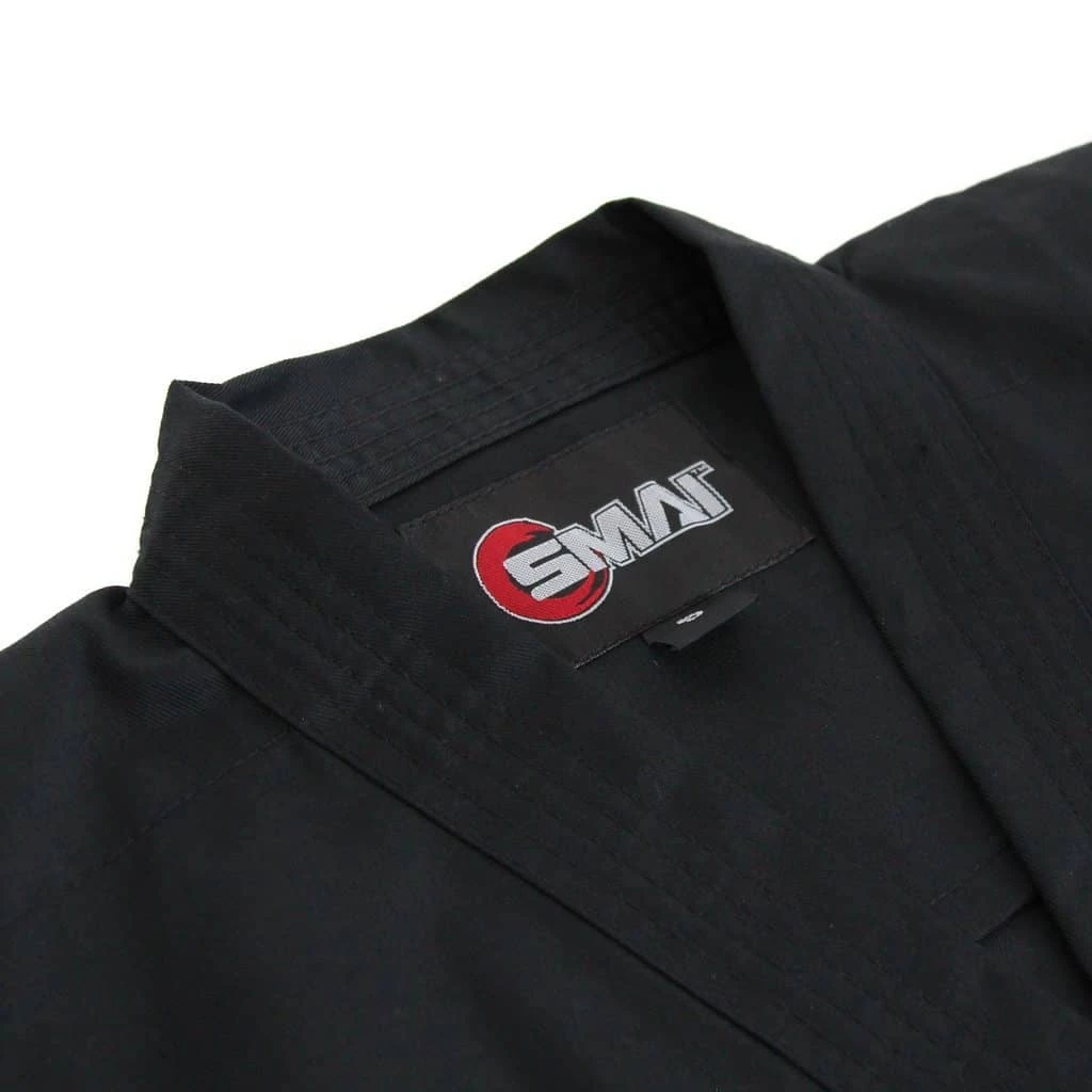 SMAI Karate Uniform 8oz Student Gi (Black) Double Stitched + White Belt MARTIAL ARTS 6 SMAI Karate Uniform 8oz Student Gi (Black) Double Stitched + White Belt MARTIAL ARTS
