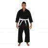 MARTIAL ARTS SMAI Karate Uniform 12oz Canvas Gi (Black) Double Stitched + White Belt