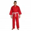 SMAI Karate Uniform 8oz Student Gi (Red) Double Stitched + White Belt