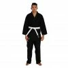 SMAI Judo Uniform Single Weave Gi (Black) Double Stitched + White Belt MARTIAL ARTS
