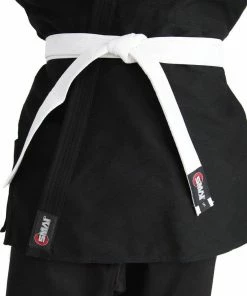 SMAI Judo Uniform Single Weave Gi (Black) Double Stitched + White Belt MARTIAL ARTS