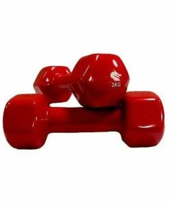 FUNCTIONAL FITNESS Morgan Vinyl Dubbells Pair 1KG 2KG 3KG Weights Set Commercial Grade Training VDB