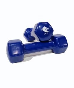 FUNCTIONAL FITNESS Morgan Vinyl Dubbells Pair 1KG 2KG 3KG Weights Set Commercial Grade Training VDB