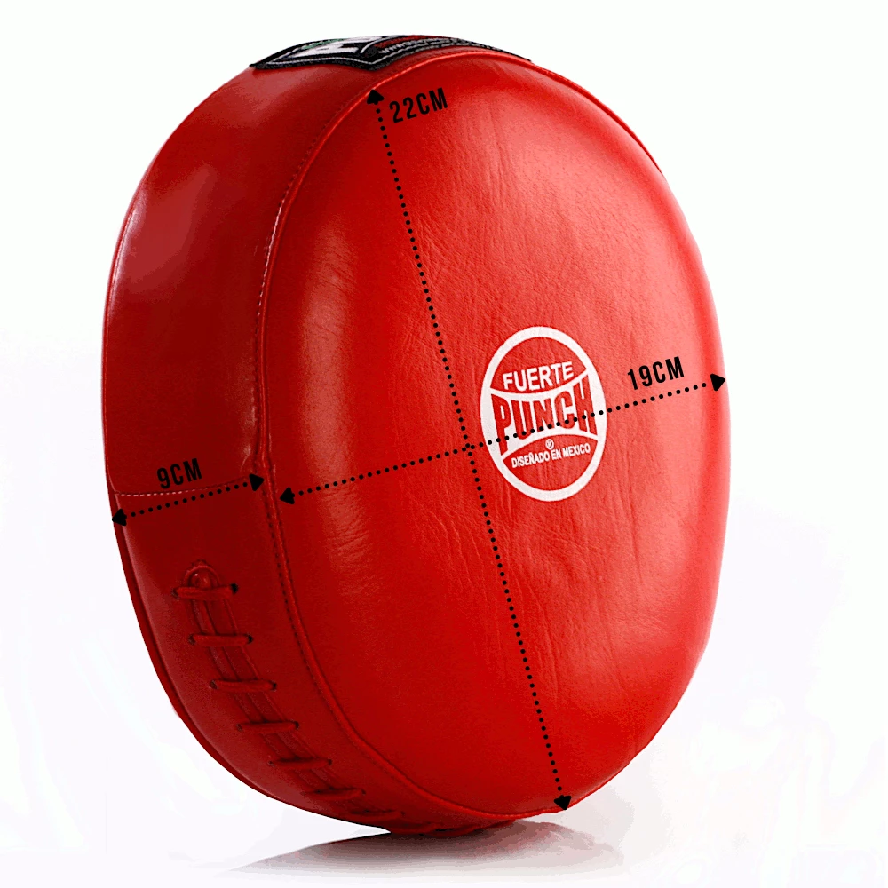 Punch Mexican Fuerte Ultra Air Leather Focus Pads PAIR - Red / White 5 Punch Mexican Fuerte Ultra Air Leather Focus Pads PAIR - Red / White