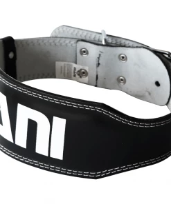 WEIGHTLIFTING MANI Leather 4" Weight Lifting Gym Exercise Belt Rack Support