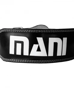 WEIGHTLIFTING MANI Leather 4" Weight Lifting Gym Exercise Belt Rack Support