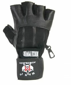 MANI Deluxe Leather Muscle Power Weight Lifting Padded Gloves 15 MANI Deluxe Leather Muscle Power Weight Lifting Padded Gloves