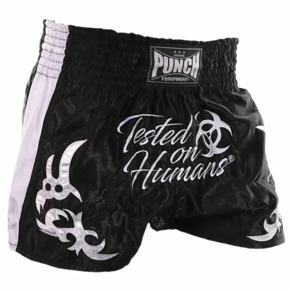 Punch Tested On Humans Muay Thai Shorts Blue/Green/Red/Black High Quality 3 Punch Tested On Humans Muay Thai Shorts Blue/Green/Red/Black High Quality