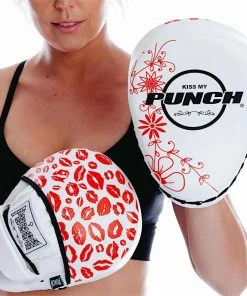 BOXING / MUAY THAI / MMA Punch Womens Focus Pads Lip Art Red Limited Edition