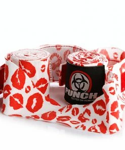 BOXING / MUAY THAI / MMA PUNCH Womens 3M Stretch Hand Wraps Lip Art Boxing / MMA