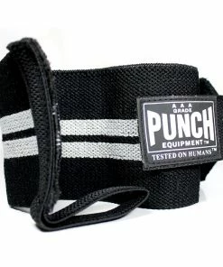 Punch Heavy Duty Weight Lifting Wrist Wraps / Straps - Black WEIGHTLIFTING