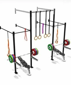 FUNCTIONAL FITNESS SMAI - Double Squat Half Cell With High Overpass