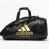 BOXING / MUAY THAI / MMA Adidas Boxing 2 In 1 Sports Gym Bag Black / Gold - Large 2 BOXING / MUAY THAI / MMA Adidas Boxing 2 In 1 Sports Gym Bag Black / Gold - Large
