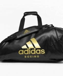 Adidas Boxing 2 In 1 Sports Gym Bag Black / Gold - Medium BOXING / MUAY THAI / MMA