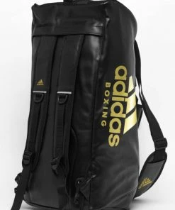 Adidas Boxing 2 In 1 Sports Gym Bag Black / Gold - Medium BOXING / MUAY THAI / MMA
