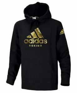 BOXING / MUAY THAI / MMA Adidas Badge Of Sport Boxing Hoody Black & Gold