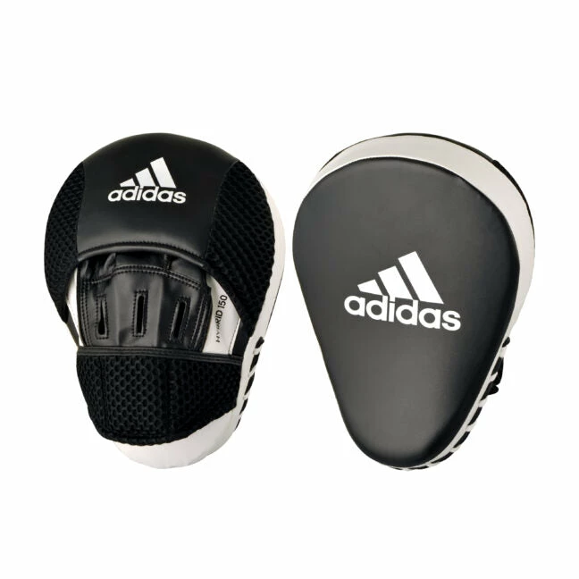 Adidas Hybrid 150 Focus Pads Mitts Pair - Black / White 3 Adidas Hybrid 150 Focus Pads Mitts Pair - Black / White