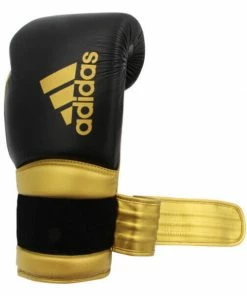 Adidas Hybrid 300 Leather Boxing Gloves - Black / Gold BOXING / MUAY THAI / MMA