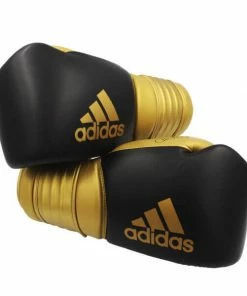 Adidas Hybrid 300 Leather Boxing Gloves - Black / Gold BOXING / MUAY THAI / MMA