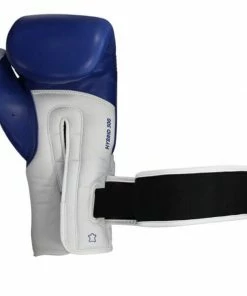 Adidas Hybrid 300 Leather Boxing Gloves - Blue / White