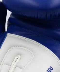 Adidas Hybrid 300 Leather Boxing Gloves - Blue / White