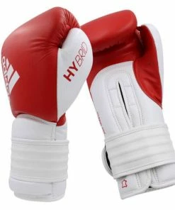 Adidas Hybrid 300 Leather Boxing Gloves - Red / White BOXING / MUAY THAI / MMA