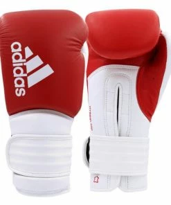 Adidas Hybrid 300 Leather Boxing Gloves - Red / White BOXING / MUAY THAI / MMA