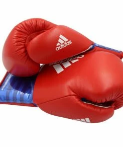 BOXING / MUAY THAI / MMA Adidas Adipower Lace Up Leather Boxing Gloves - Red Blue Silver 9 BOXING / MUAY THAI / MMA Adidas Adipower Lace Up Leather Boxing Gloves - Red Blue Silver