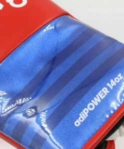 BOXING / MUAY THAI / MMA Adidas Adipower Lace Up Leather Boxing Gloves - Red Blue Silver 13 BOXING / MUAY THAI / MMA Adidas Adipower Lace Up Leather Boxing Gloves - Red Blue Silver