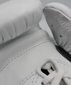 Adidas Adipower Lace Up Leather Boxing Gloves - White / Black